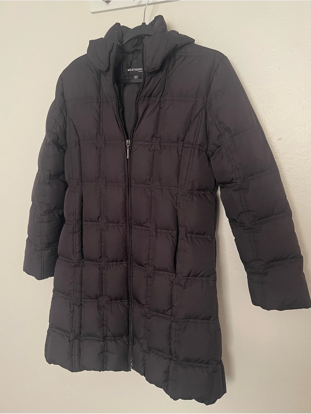 Weatherproof Women's Black Quilted Long Puffer Coat